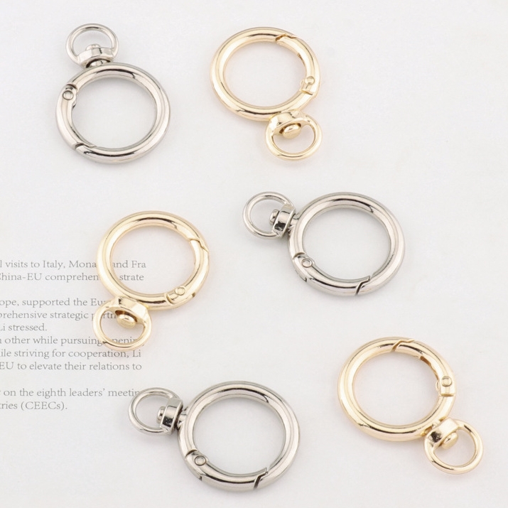 ขายส่ง(10ชิ้น,50ชิ้น)**New design** ห่วงวงกลม ห่วงกลมแบบสปริง ตะขอพวงกุญแจ อะไหล่พวงกุญแจ