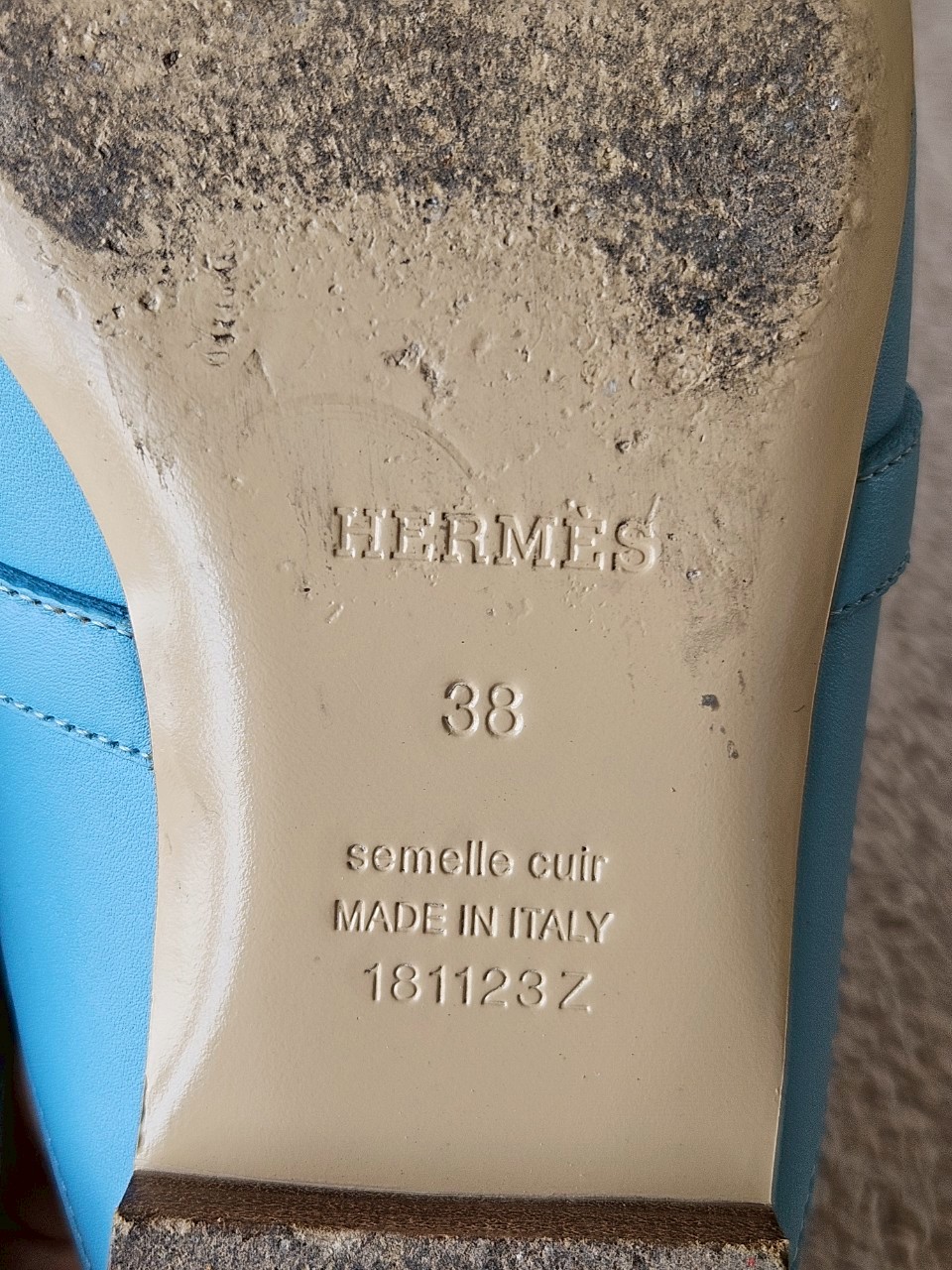 Hermes Oz Mules Blue