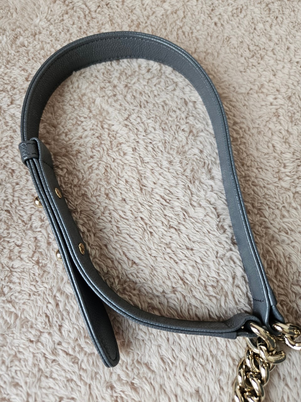 Chanel Boy 10 Cavier SHW สีเทา Microchip