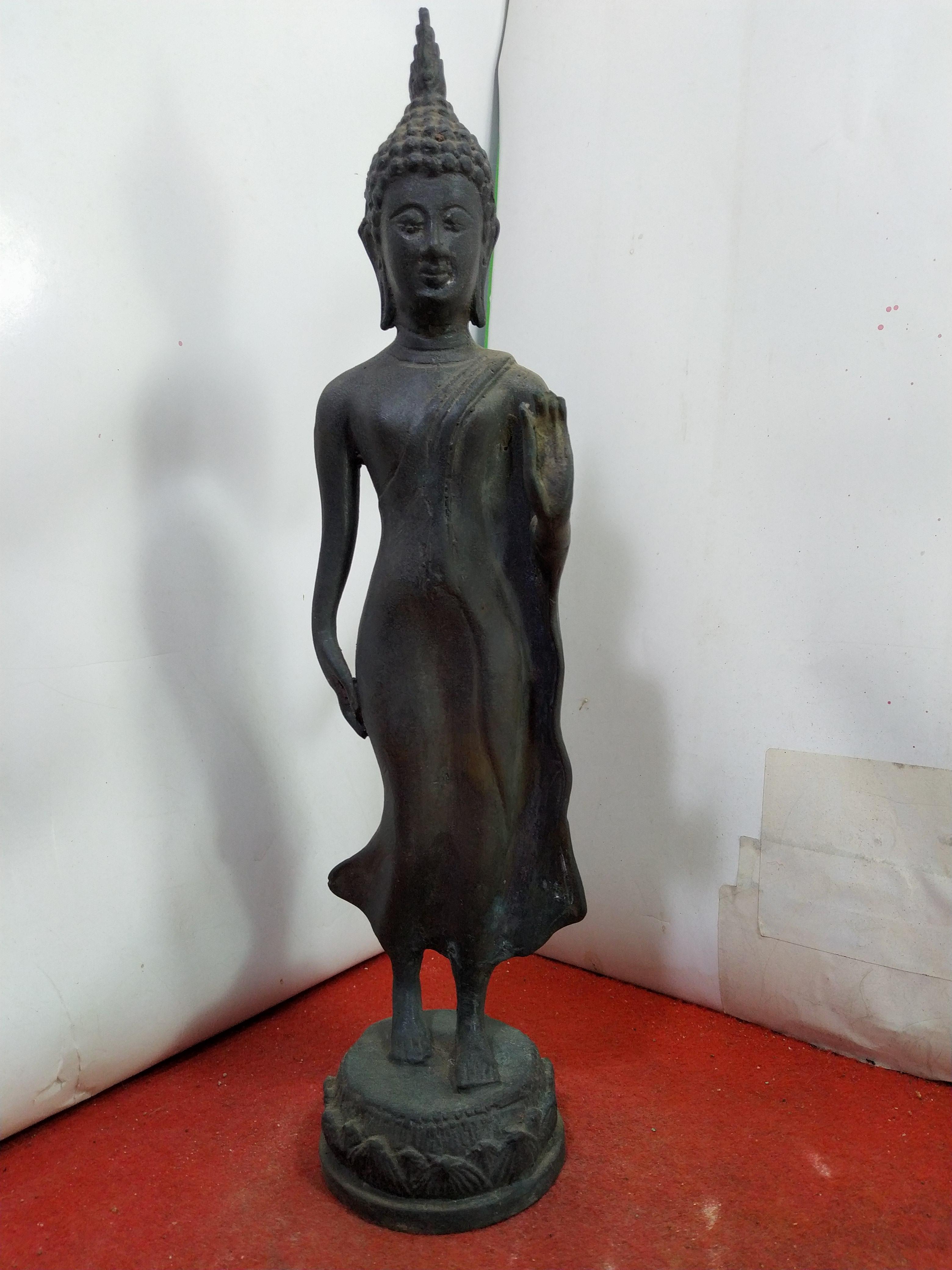 พระพุทธ ปางลีลา สูง 13 นิ้ว เนื้อสำริด