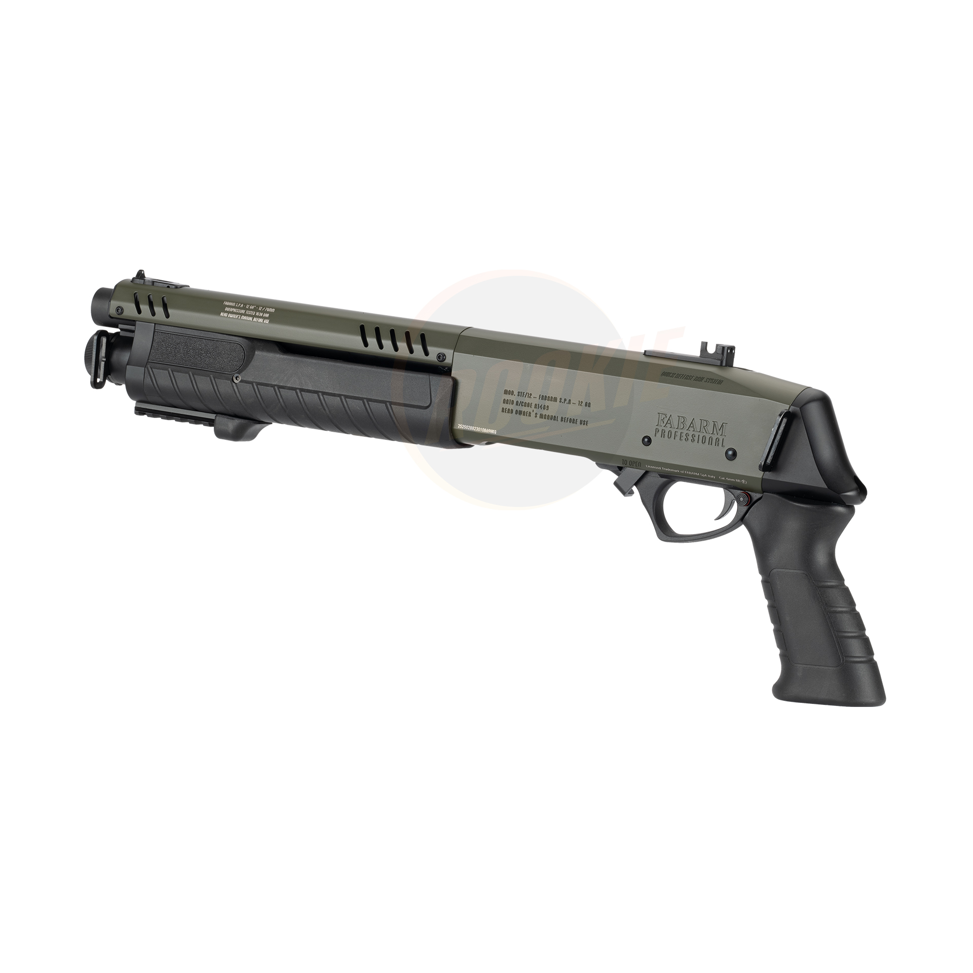 BO FABARM STF/12 Short Initial 11" Gas Pump Action Shotgun (OD)