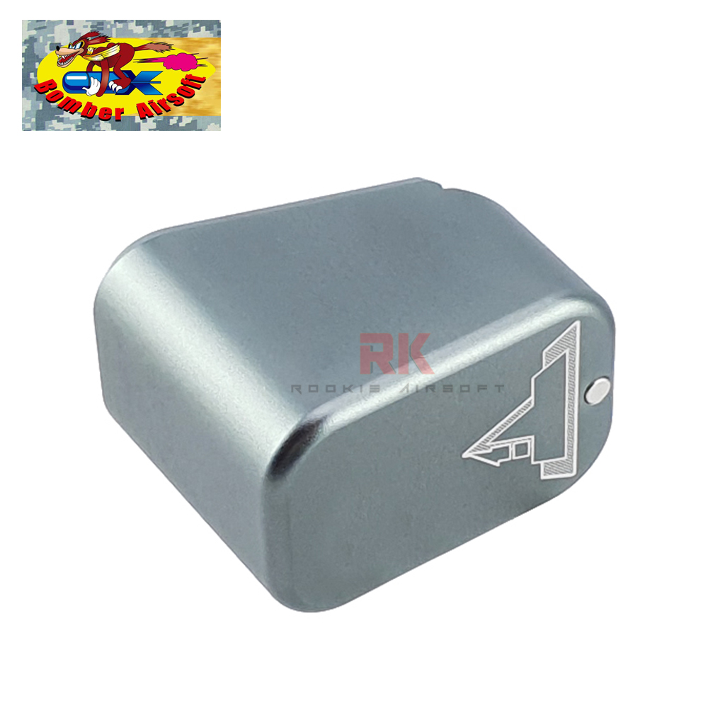Bomber CNC Aluminum TTI Style Long Magazine Extension for Marui G-Series (Titanium Grey)