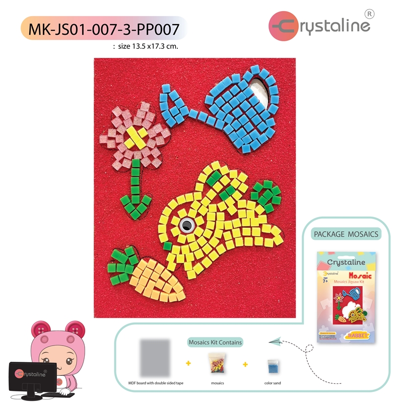 Mosaic picture kit - Rabbit (size 13.5x17.3cm,1pc/pack)