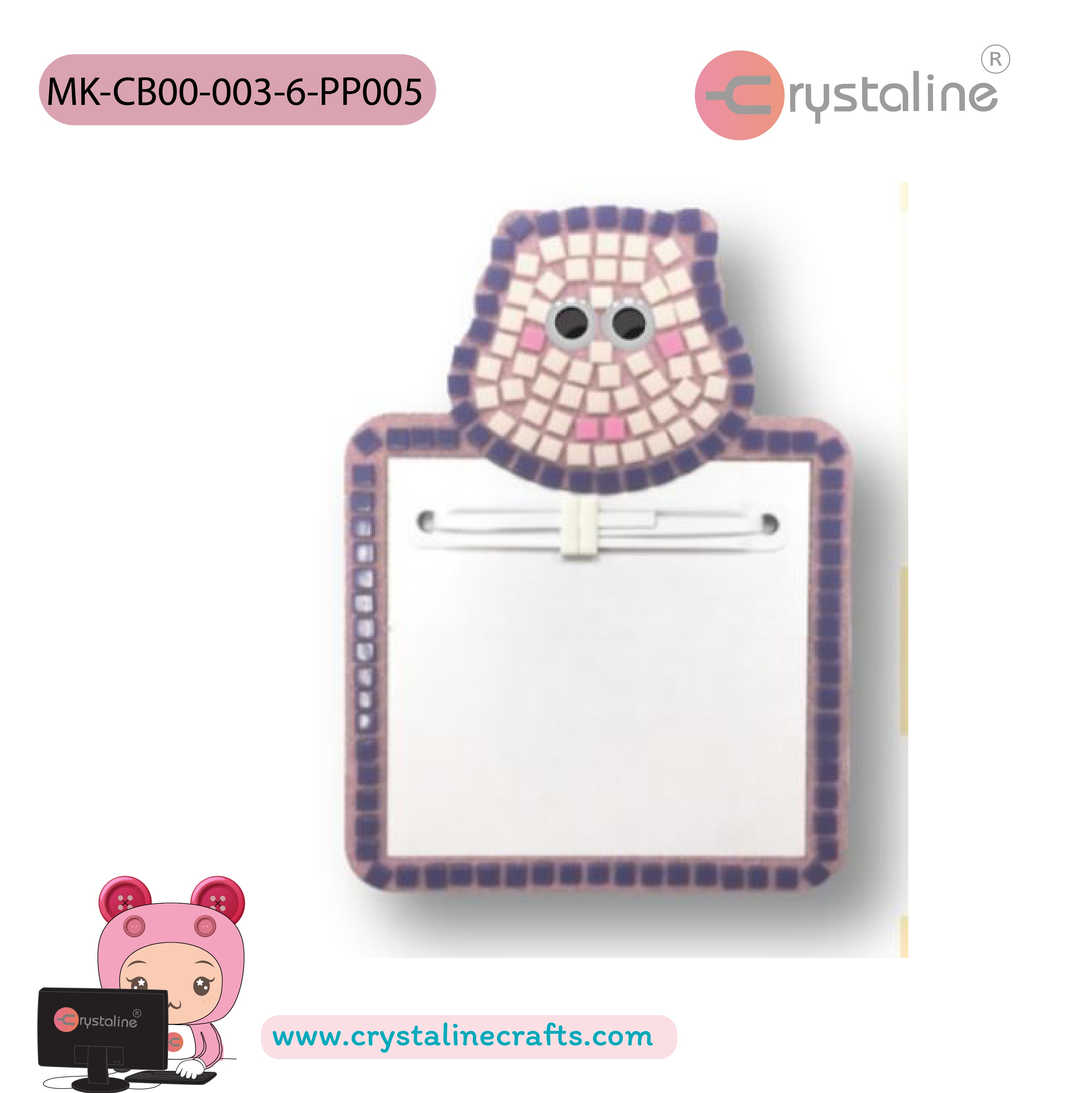 Clipboard kit - Hippo (size 10x15 cm,1pc/pack)