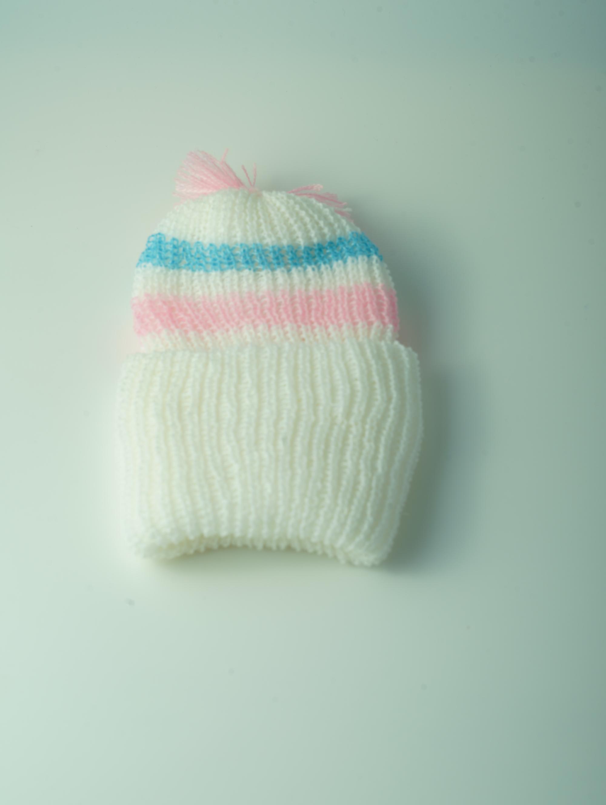 ขายส่ง หมวกไหมพรมเด็กแรกเกิด รุ่นหมวกเปล่า-ริ้วคู่ (ราคาต่อโหล) nongnini1988