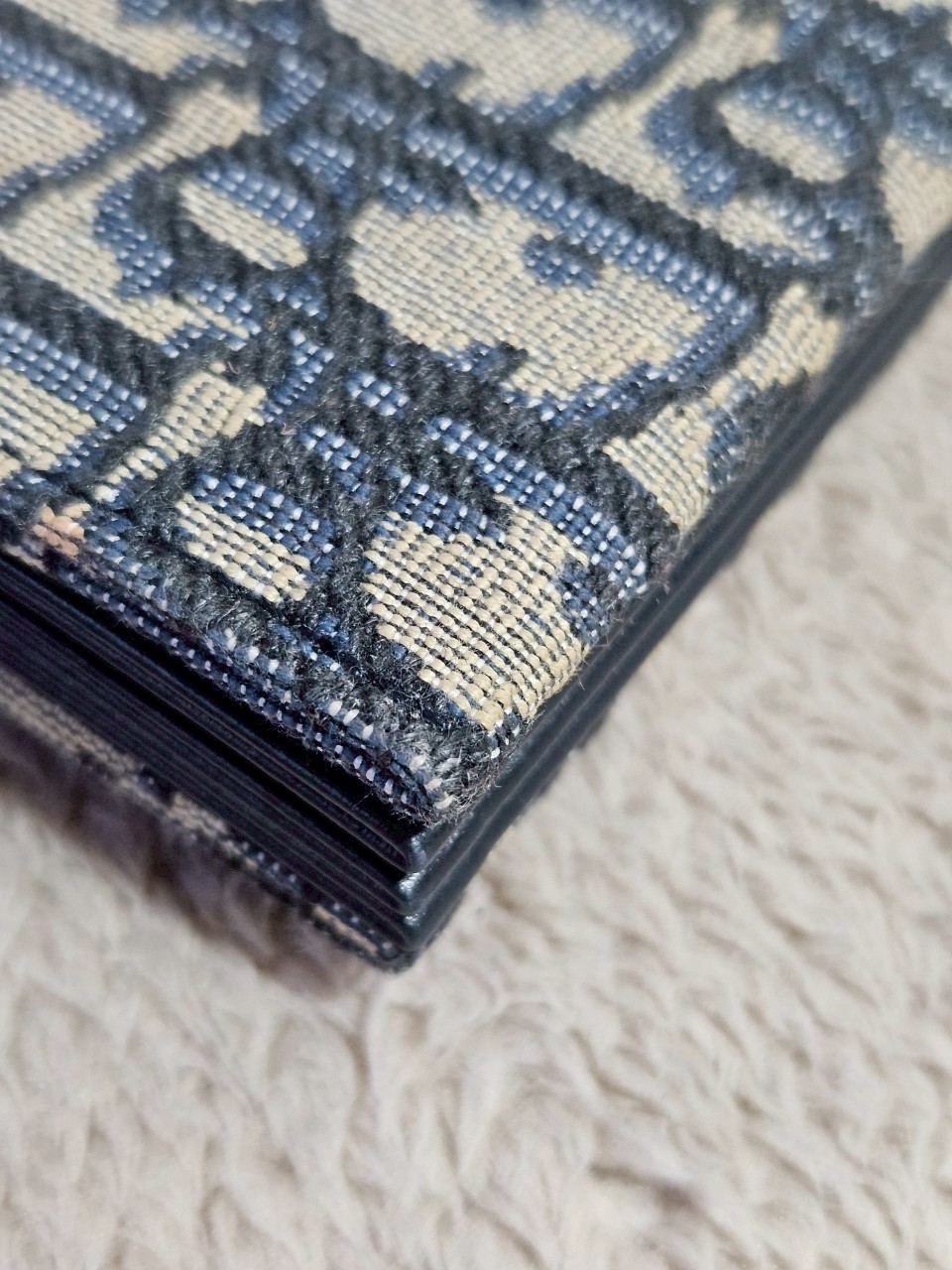 Dior Saddle 5 Gusset Card Holder Blue Dior Oblique Jacquard