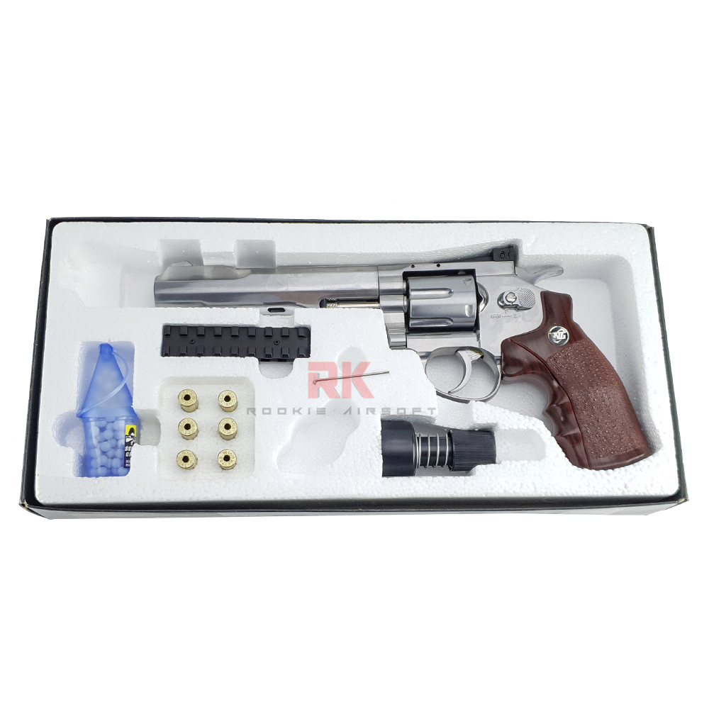 WinGun 702S 6 inch Co2 Revolver (Silver)