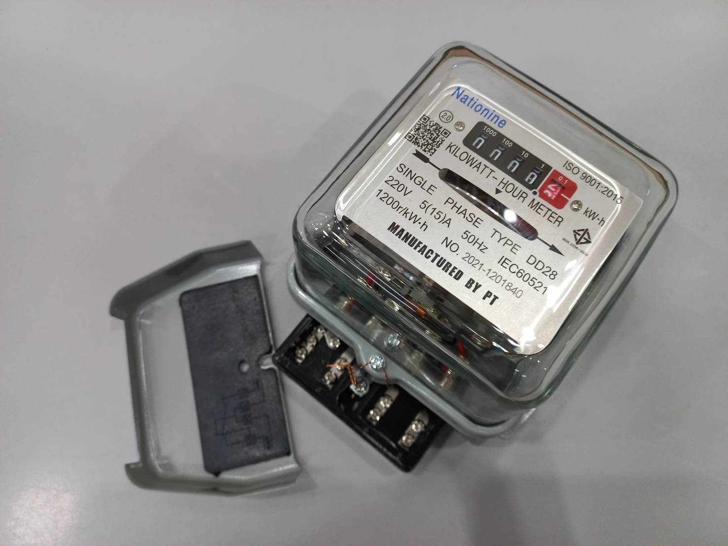 มิเตอร์ไฟ 2P 5A โหลด15A Nationine