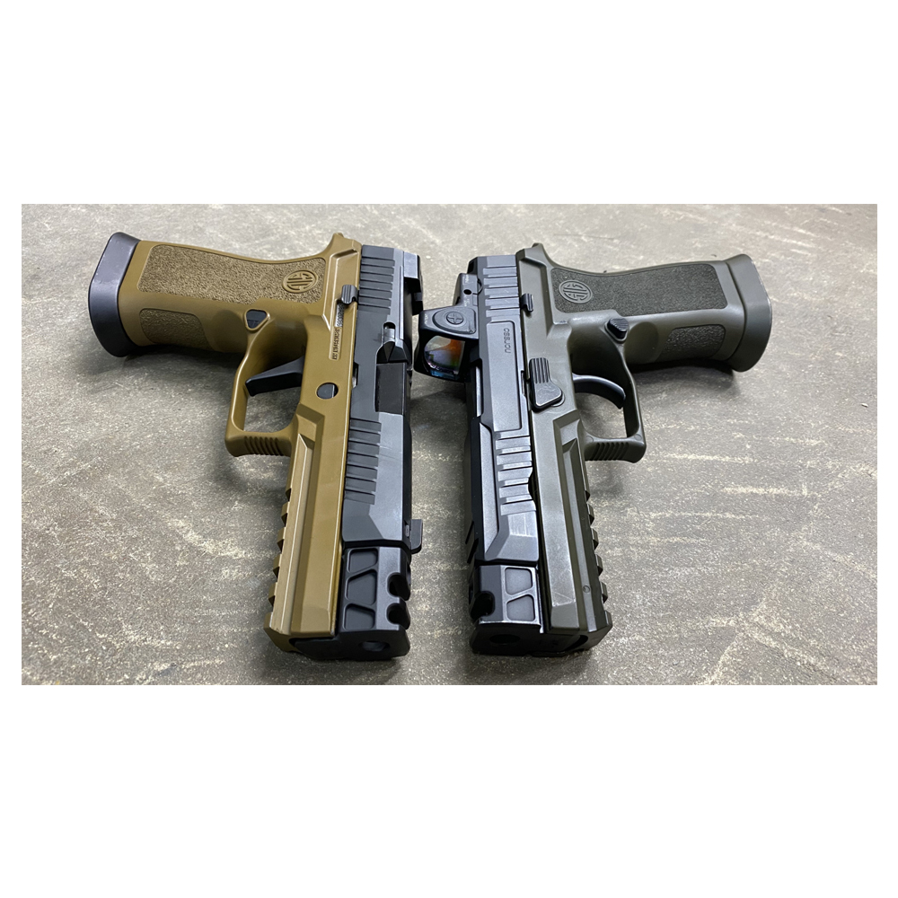 Bomber PMM Style CNC Steel Outer Barrel with Aluminum Compensator Set for SIG AIR M18 (FDE)