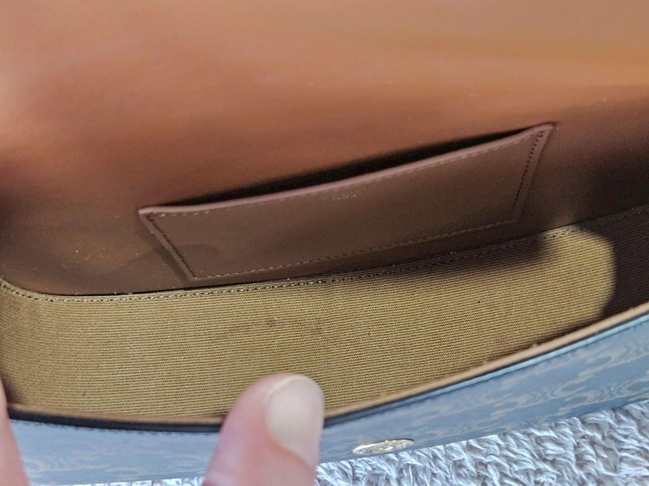 Celine Clutch on Strap Tabou Tan