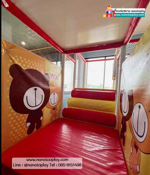 งานติดตั้งห้องบอล รับสร้างบ้านบอลเด็กเล่นในร่ม ร้าน Daddy Dough คาเฟ่ สาขา ปากเกร็ด มุมบ่อบอลสวนสนุกเด็กในร่ม หรือ indoor playgroung สำหรับบริการลูกค้า