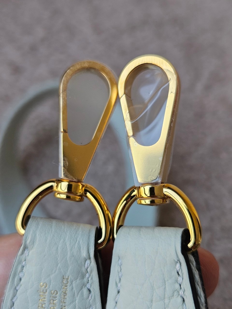 Hermes Evelyne mini size16 stamp B (2023) สี Gris Neve