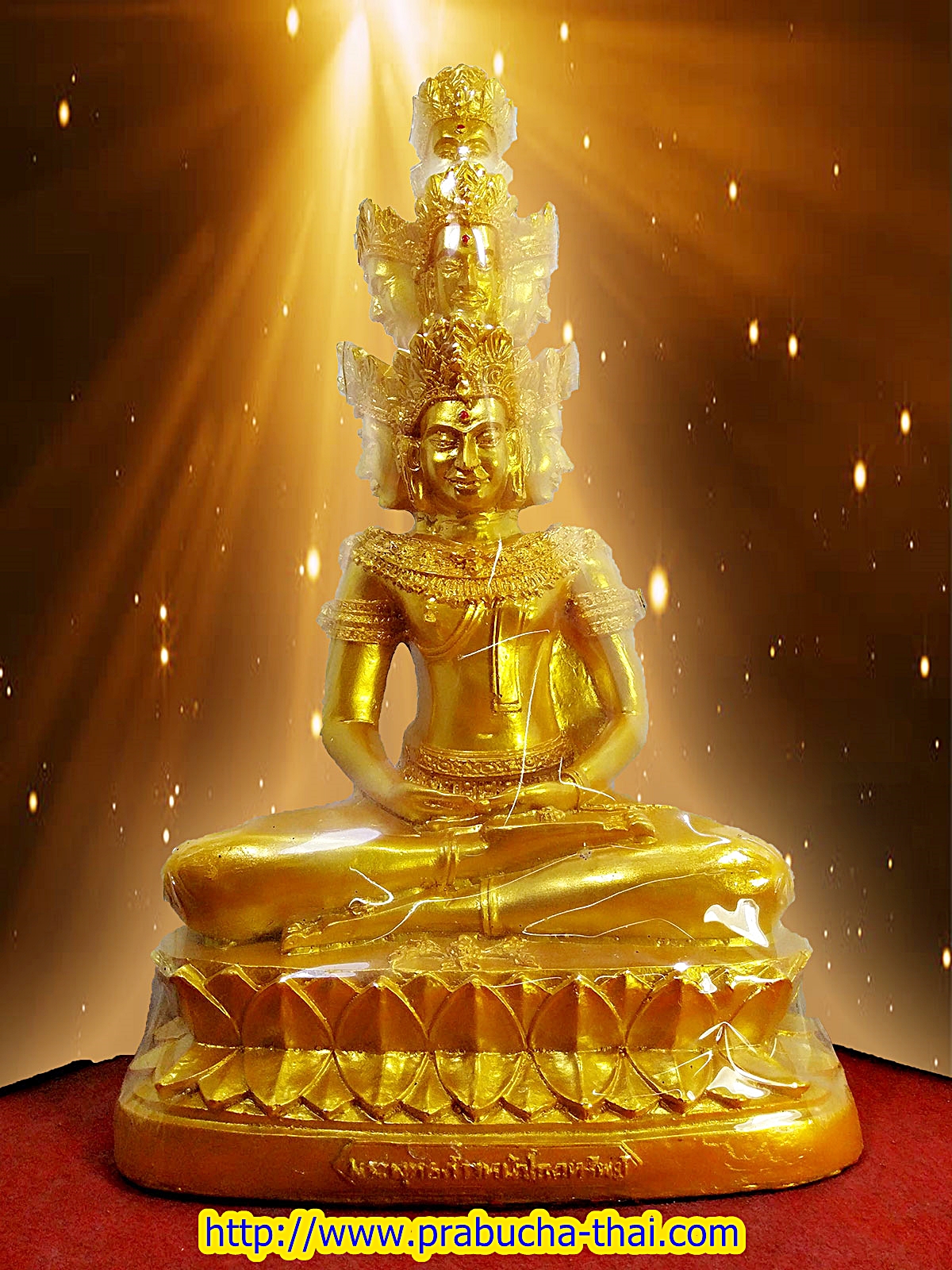 พระเศรษฐีนวโกฎิ ทรงสูง เก้าพระพักษ์ หน้าตัก9 นิ้ว เนื้อเรซิ่น