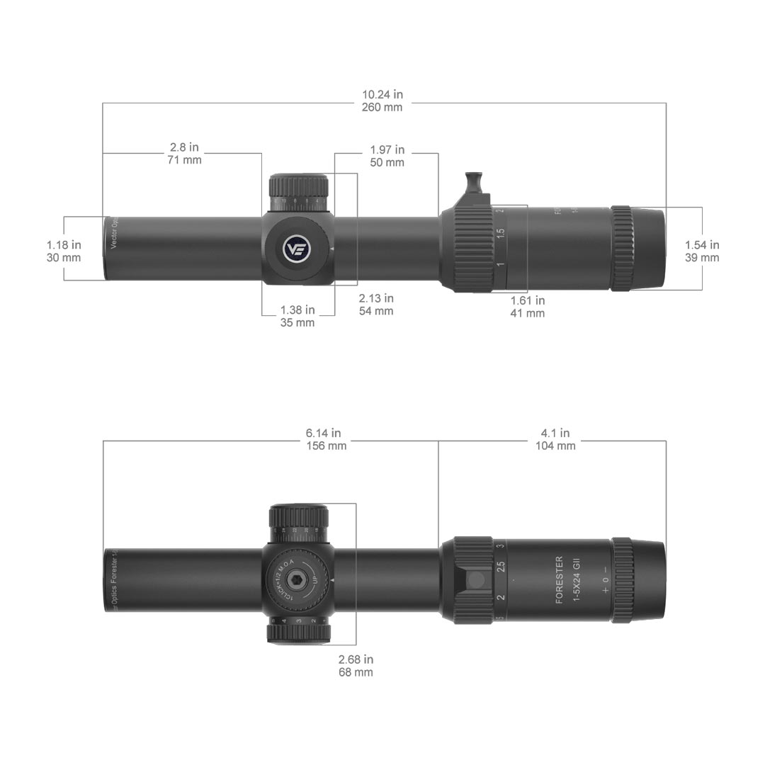 Vector Optics Forester 1-5x24SFP GenII LPVO Scope (SCOC-03II