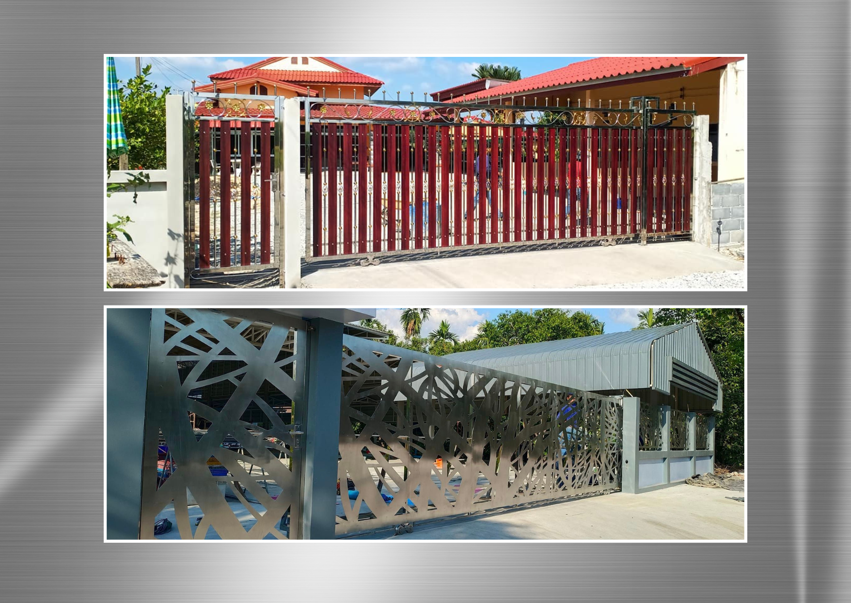 แบบประตูรั้วบ้านสแตนเลส โทร.094-515-7920