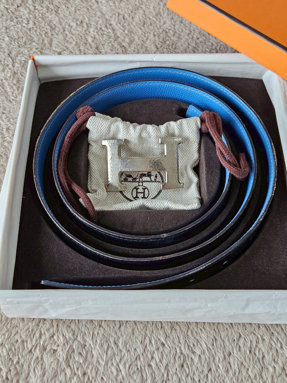 Hermes Belt หัวเงิน
