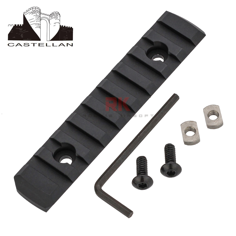 Castellan M-Lok 9 Slot Aluminum Rail (Black)