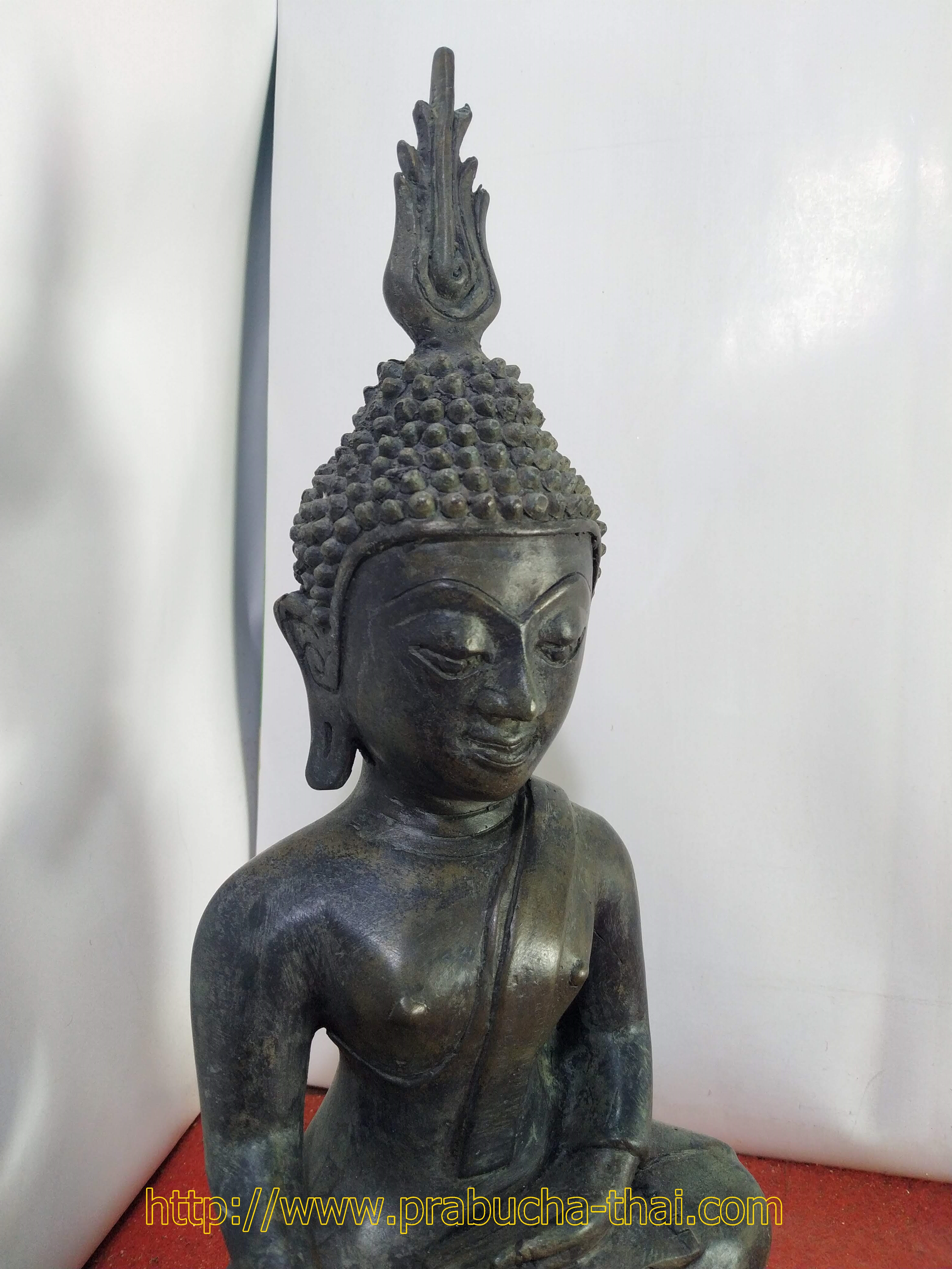พระเชียงรุ้ง เศียรโต เกตุเพลิง หน้าตัก 5 นิ้ว เนื้อสำริด