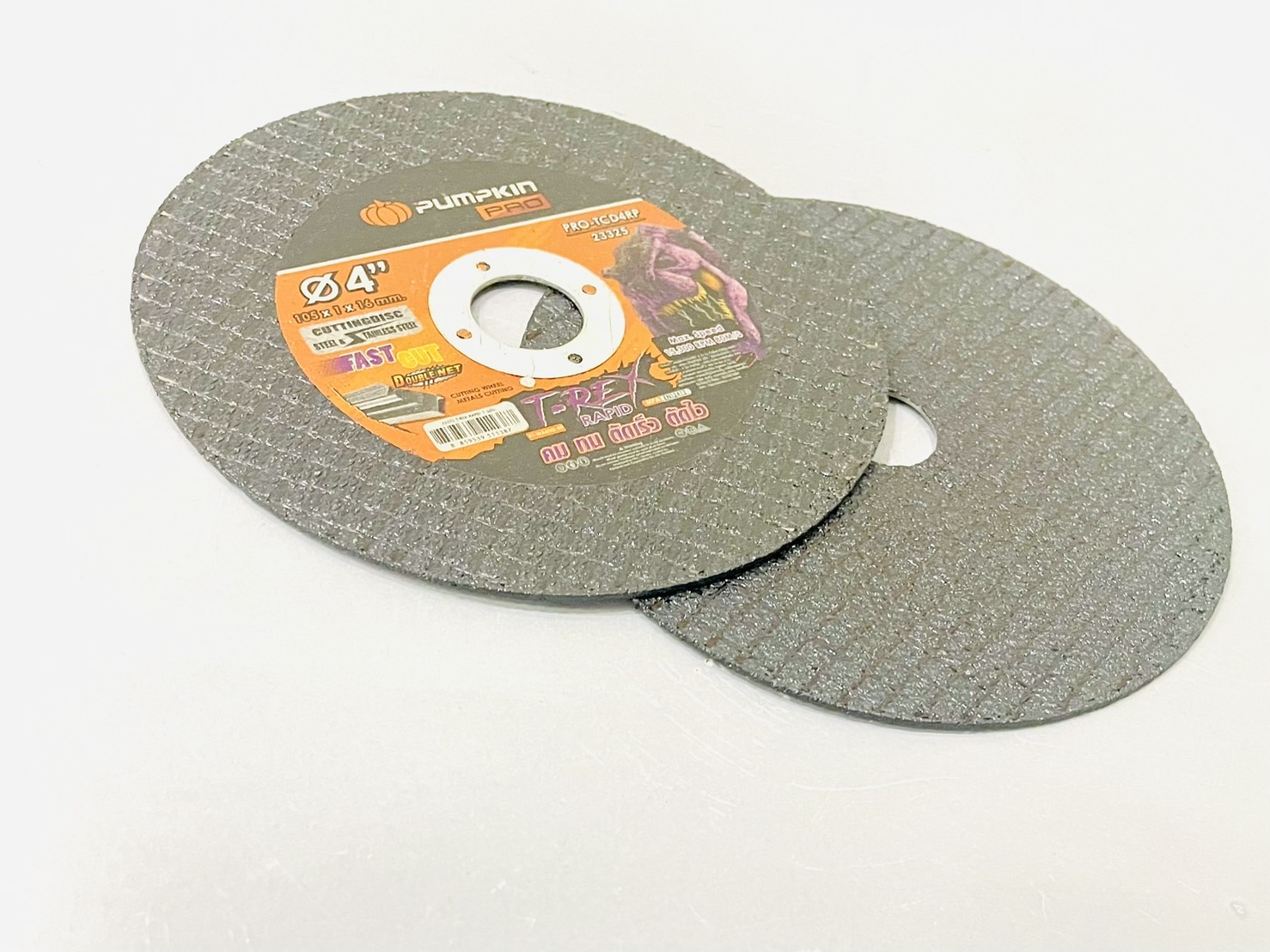 แผ่นตัดสแตลเลส ขนาด 4" บาง 1มิล พัมคินโปร