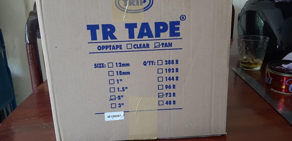ยี่ห้อ TR เทปกาวใส OPP ยาว100หลา