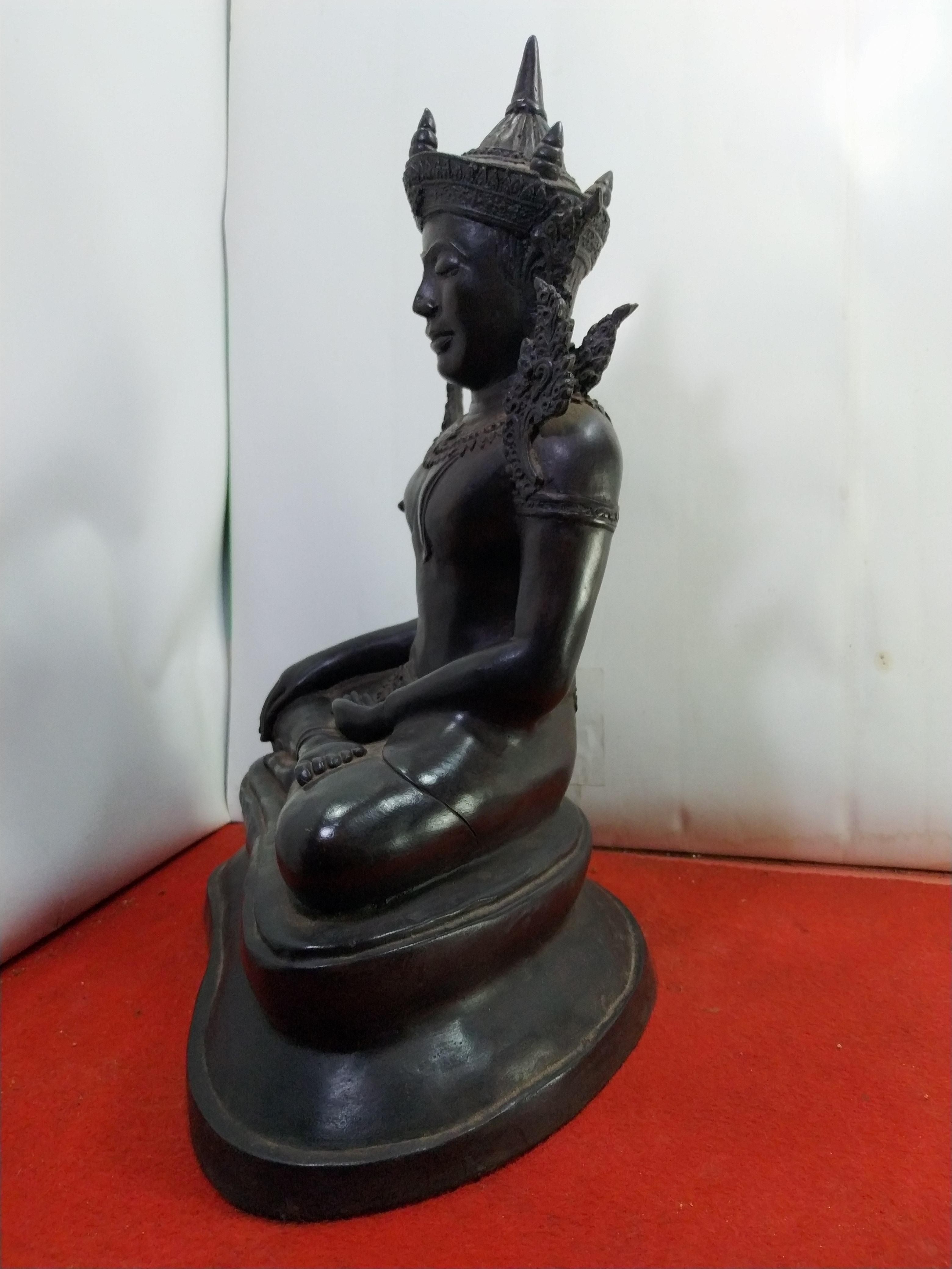 พระพุทธมหาธรรมราชา ทรงเครื่อง หน้าตัก 9 นิ้ว เนื้อสำริด