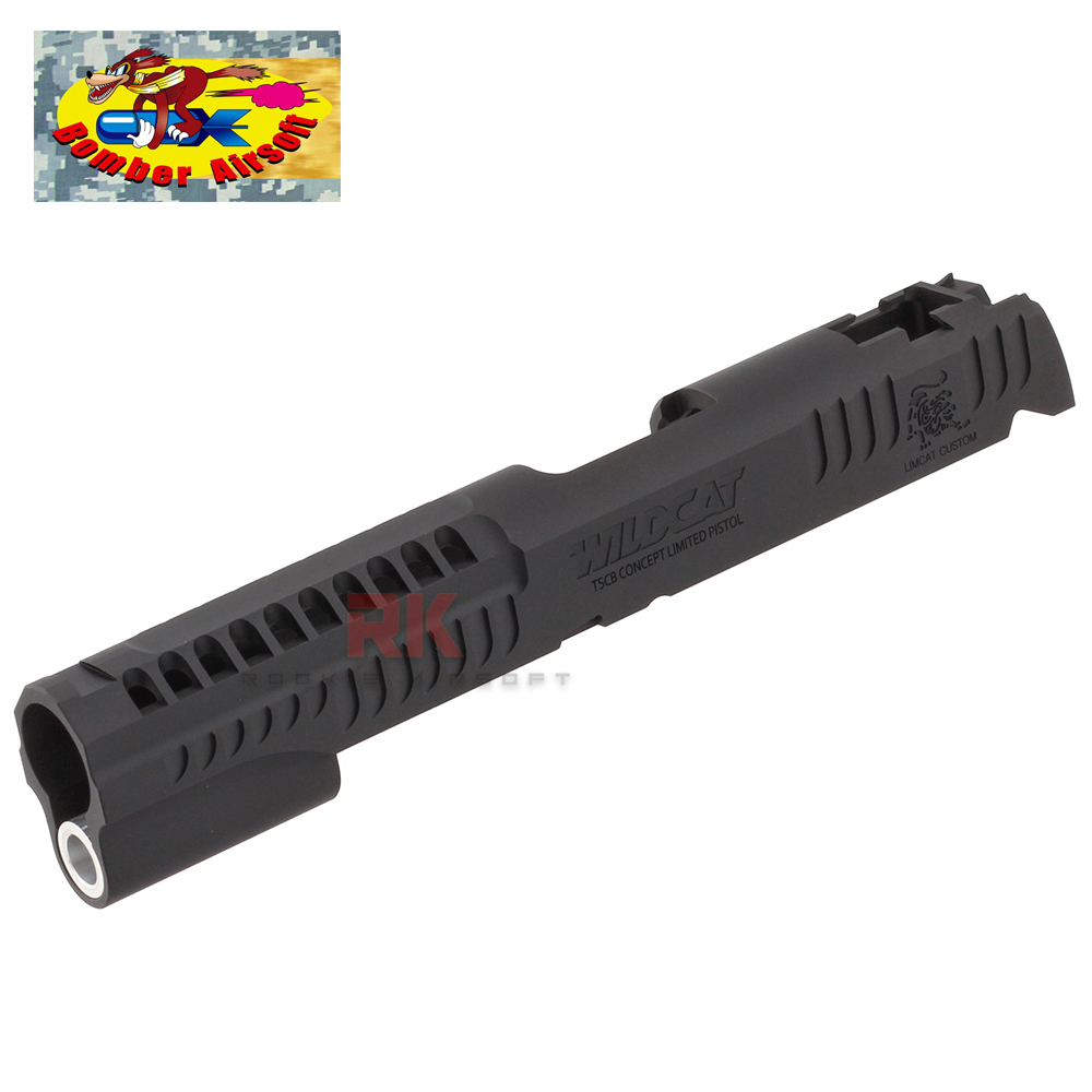 Bomber Wildcat Aluminum Standard Slide for Marui Hi-CAPA 5.1 / 1911 - Black