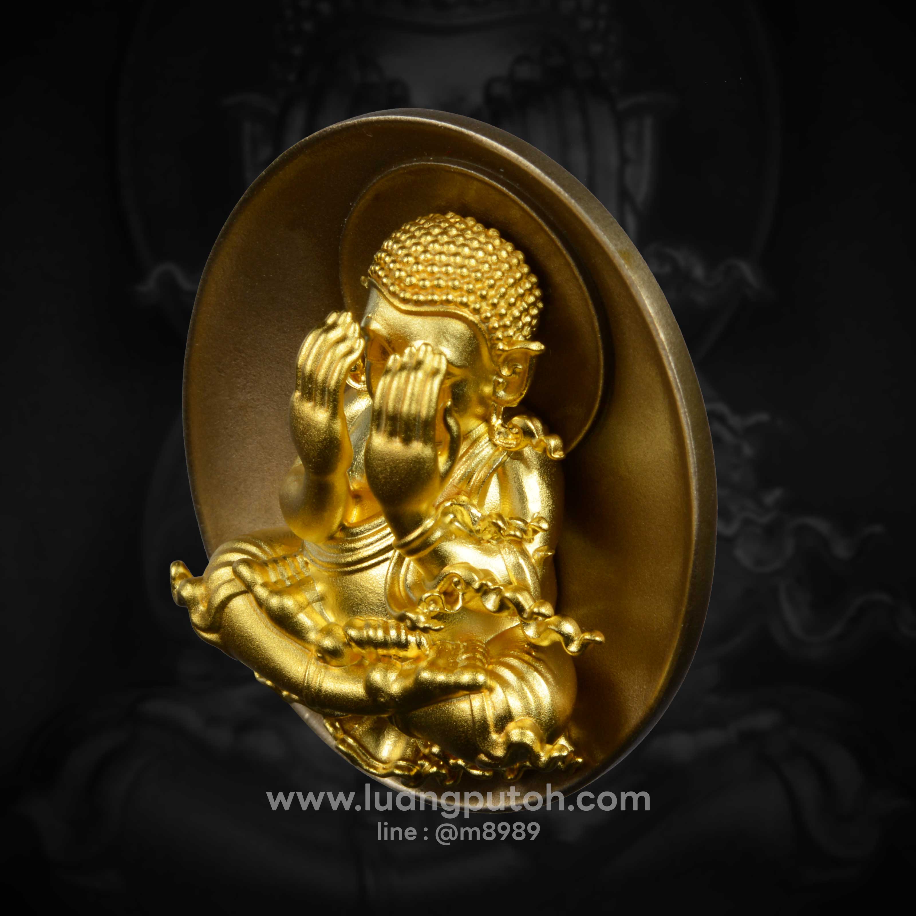 ปิดตารุ่นสร้างบารมี เนื้อบรอนซ์องค์พระชุบทองคำ