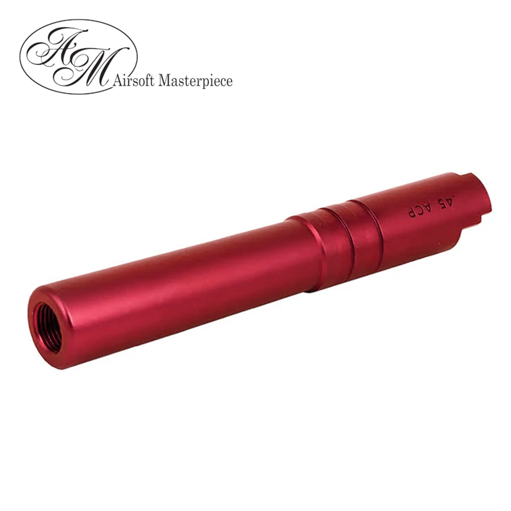 Airsoft Masterpiece Aluminum Threaded Outer Barrel for Hi-CAPA 4.3 (Red)