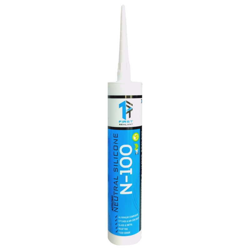 กาวซิลิโคน100% ยาแนว ไร้กลิ่น ไร้กรด รุ่นN-100 White Neutral Sealantยับยั้งการเกิดสนิม ใช้ได้กับวัสดุผิวมัน ทนน้ำมัน ทนเคมียึดติดกับวัสดุได้ดี ต้านทานแรงดึงเป็นพิเศษ ไร้ปัญหาการรั่วซึม ทนต่ออากาศ ทนการสั่นสะเทือนแรงลม ความชื้น ยืดหยุ่นสูง ไม่เปลี่ยนสีไม่ย