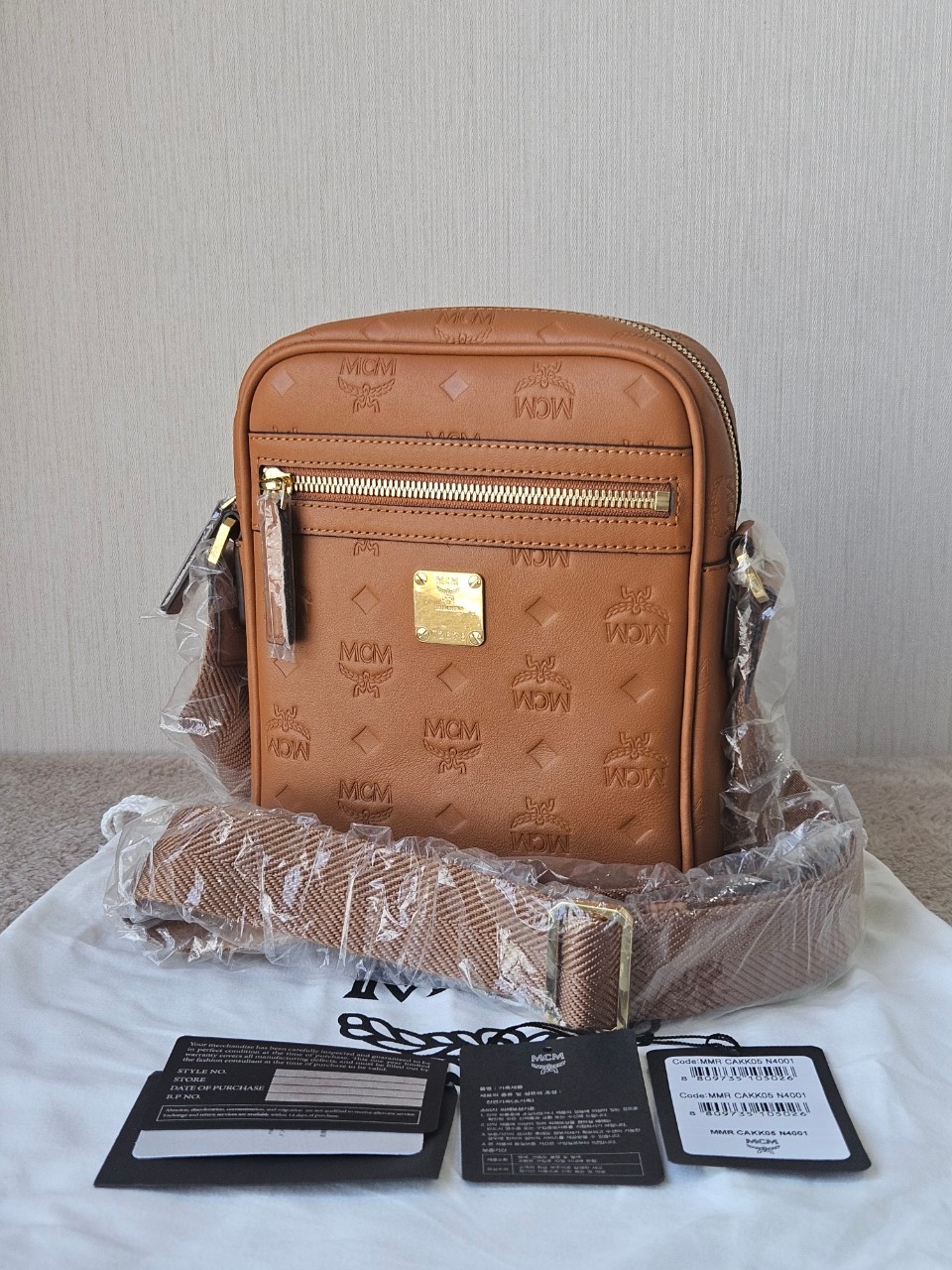 MCM Klassik Leather Crossbody Mini Bag