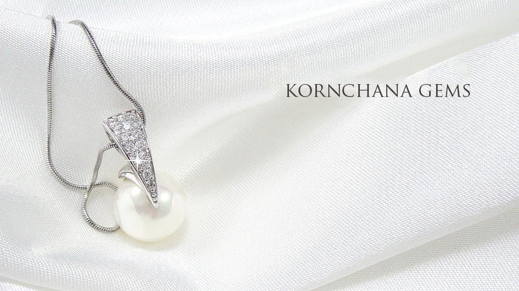 เซ็ทสร้อยคอเงินแท้พร้อมจี้มุกน้ำจืดแท้เม็ดใหญ่ขนาด 12 mm.ตัวเรือนเงินแท้ ชุบทองคำขาว ชิ้นงานประณีต