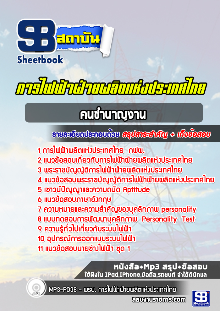 แนวข้อสอบคนชำนาญงาน กฟผ.