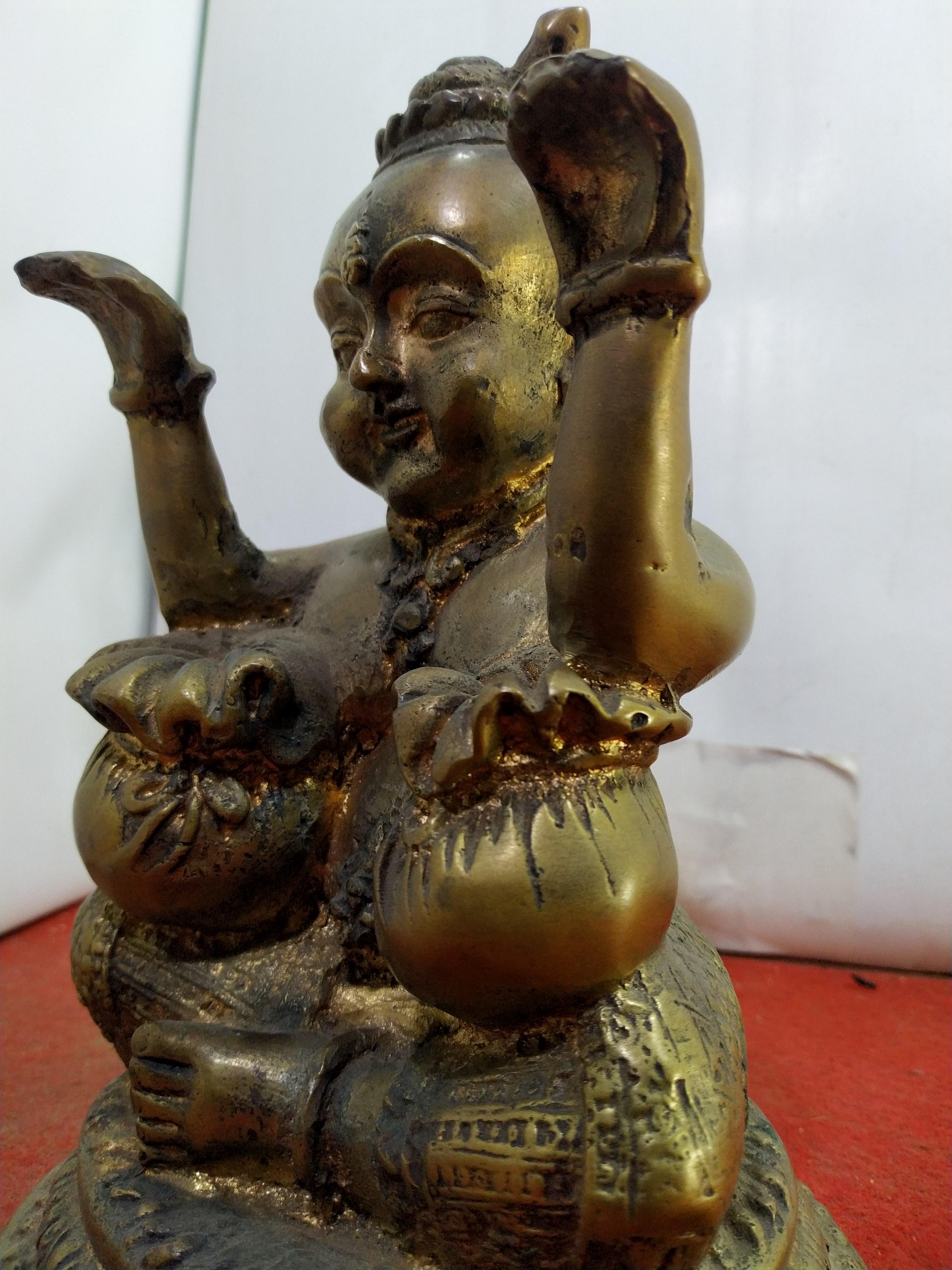 กุมารทองเจ้าสัวเฮง เนื้อโลหะ ฐานขนาด 5 นิ้ว