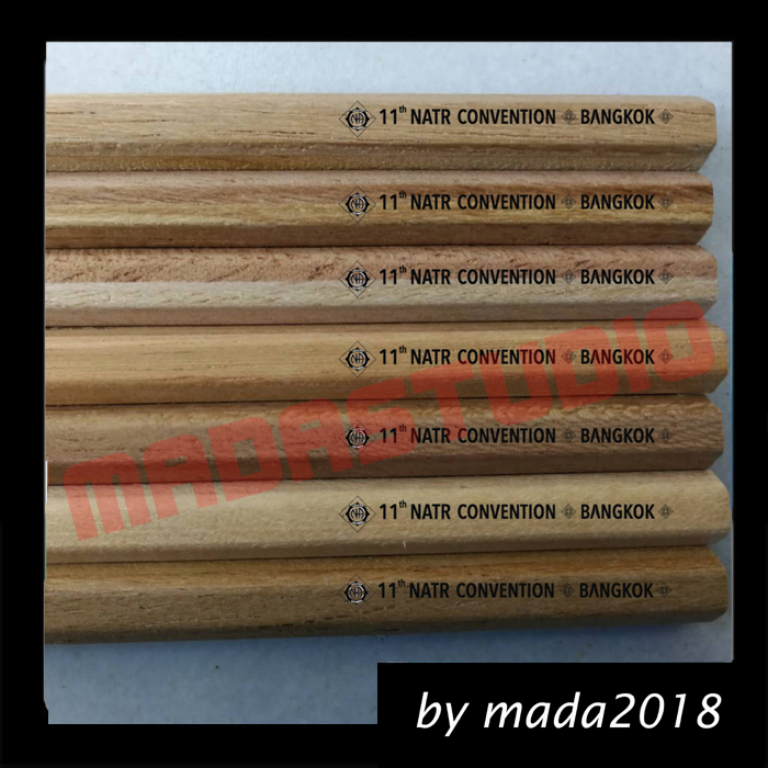 ดินสอไม้ เหลี่ยม กลม ลงตัวหนังสือสกรีนได้