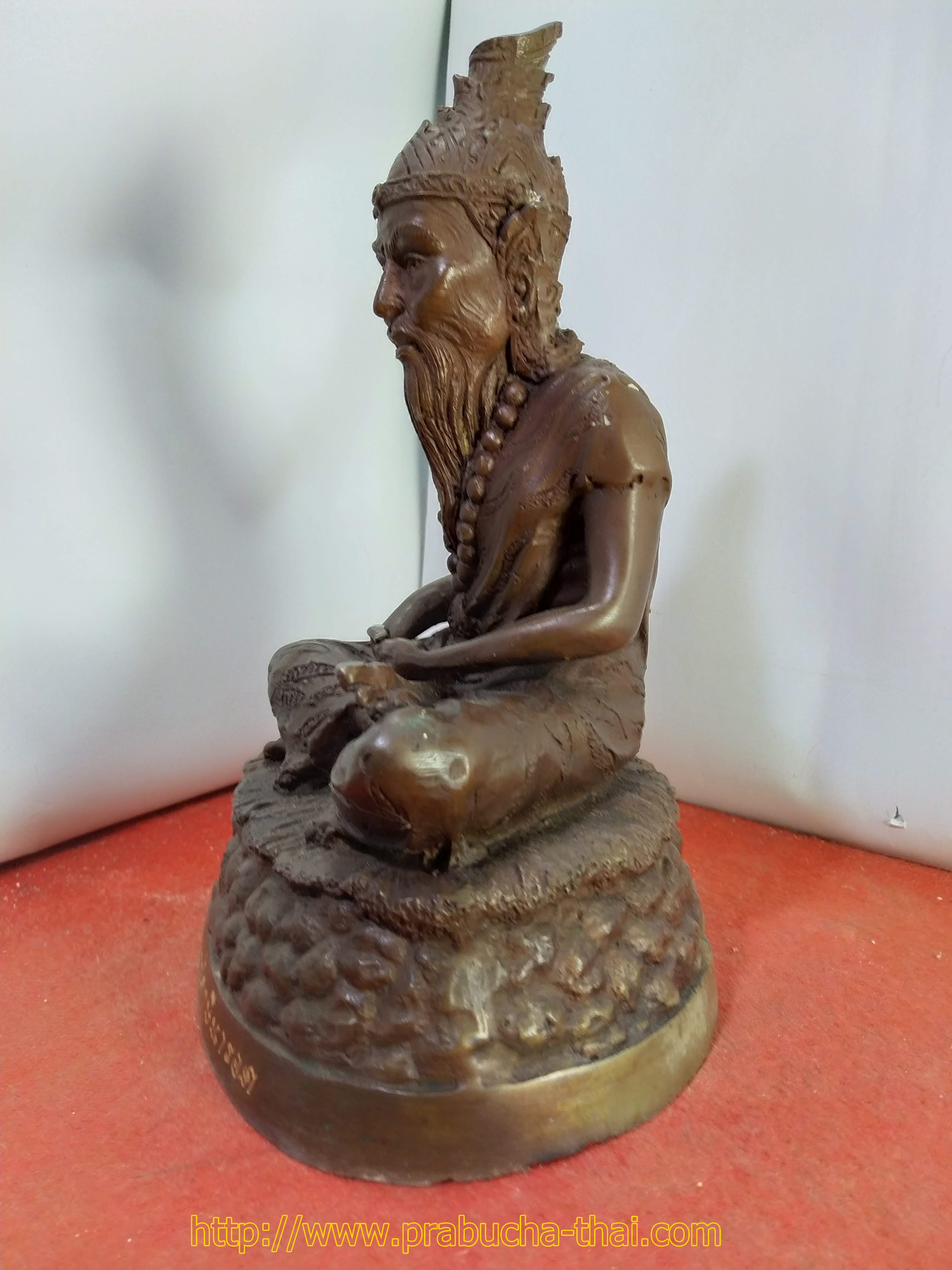 พ่อปู่ฤาษีนารอดนั่งสมาธิ หน้าตัก 5 นิ้ว เนื้อโลหะสำริด