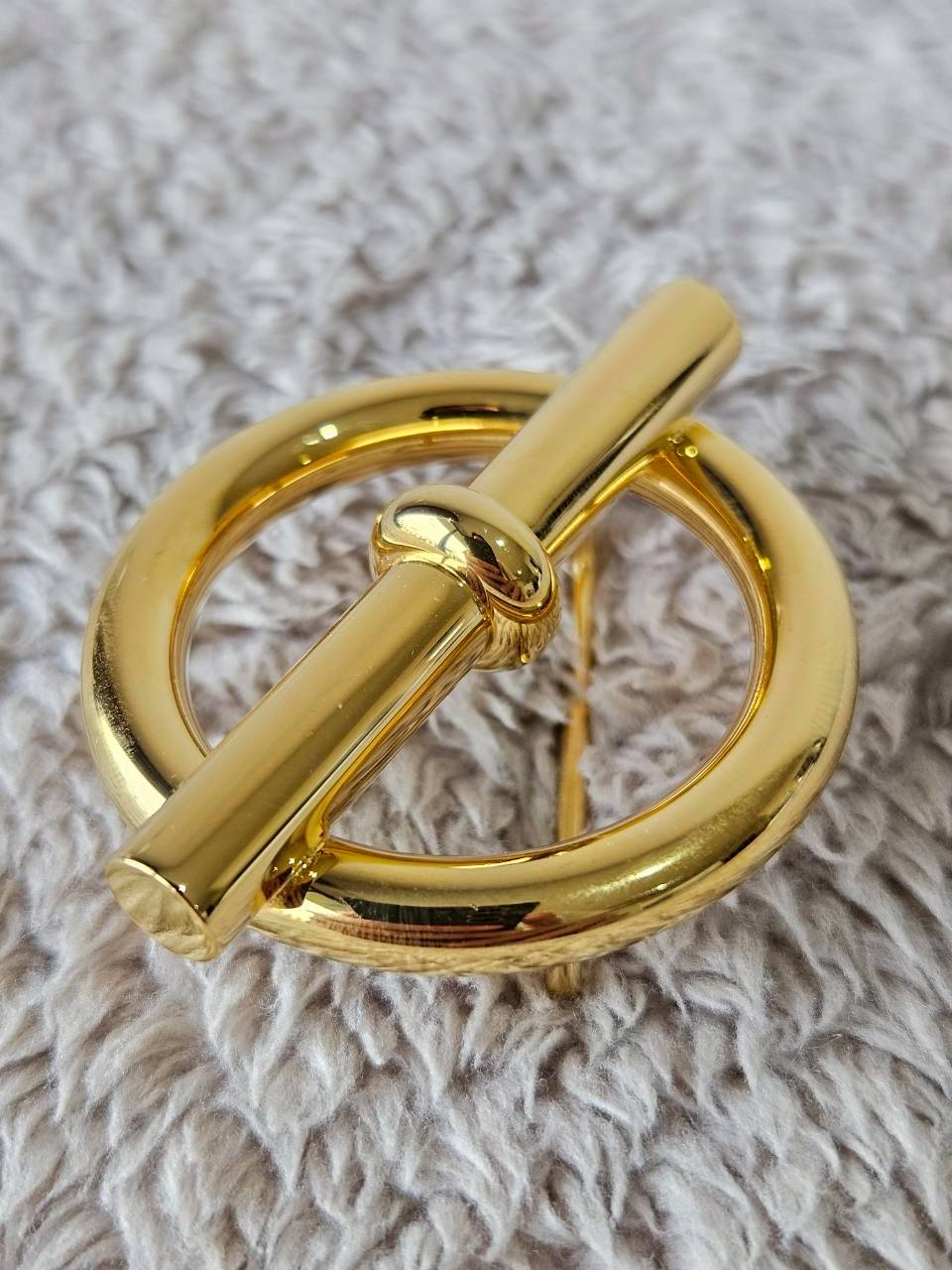 Hermes Belt สายสีเขียว/น้ำเงิน หัวกลมทอง