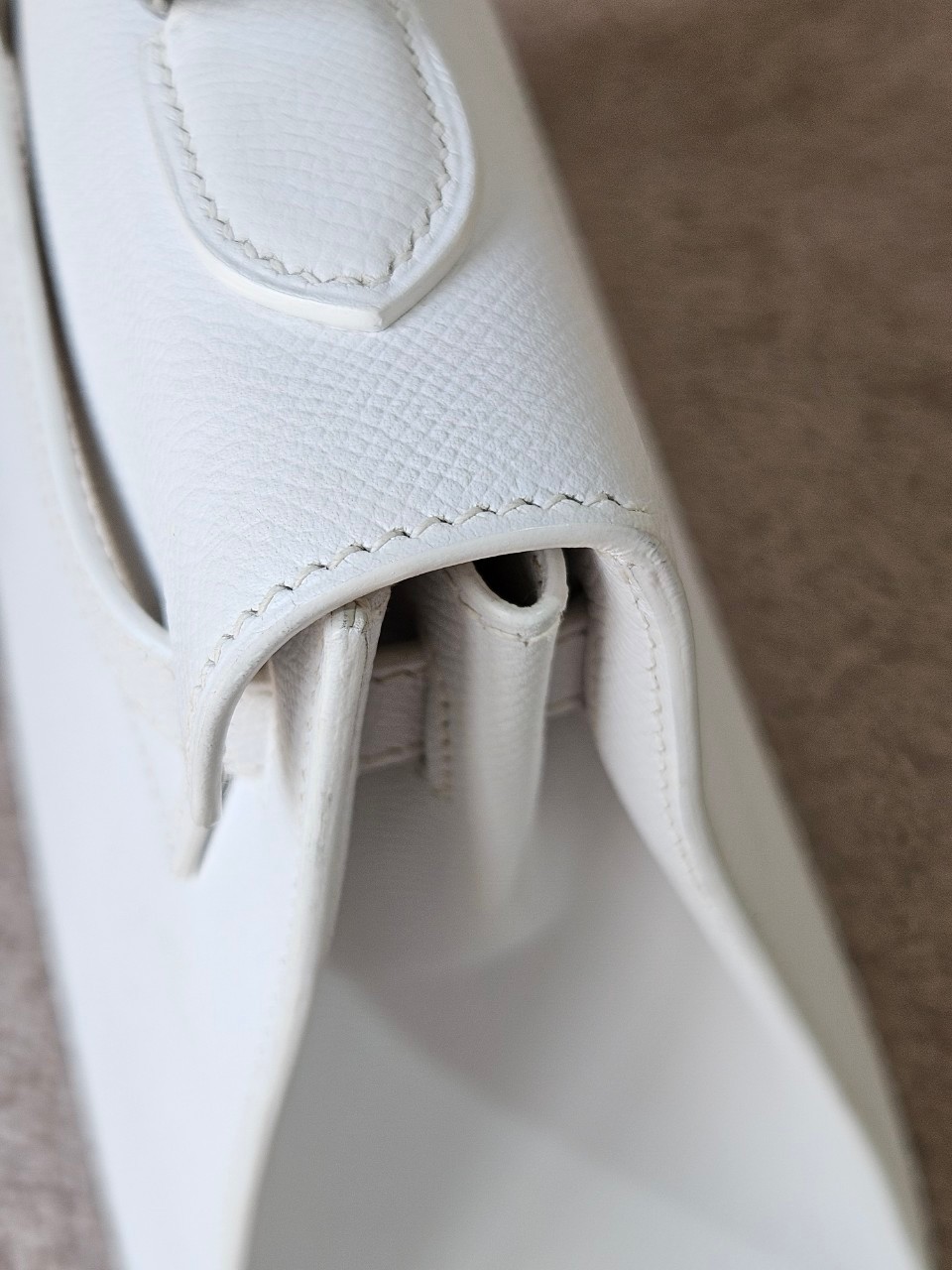 Hermes K32 Blance Epsom PHW stamp K