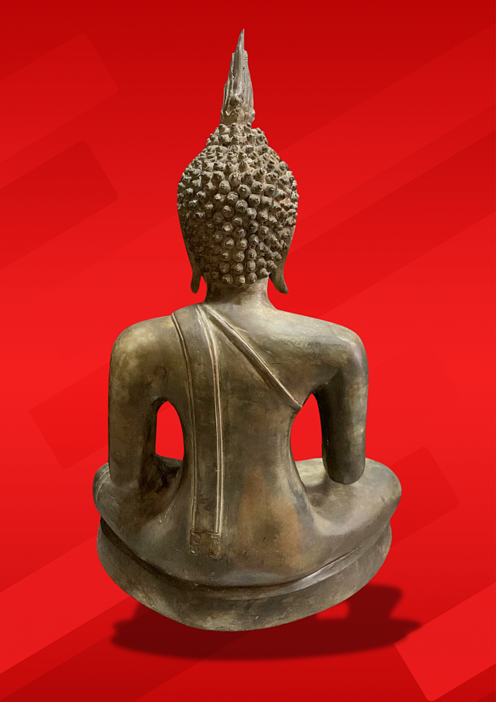 พระสุโขทัย ปางมารวิชัย หน้าตัก 14 นิ้ว เนื้อสำริดสภาพเก่า