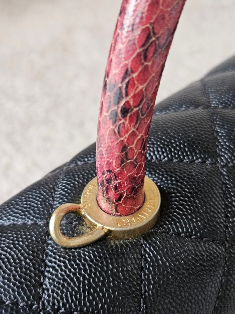 Chanel Coco 10.5 Caviar Lizard holo26