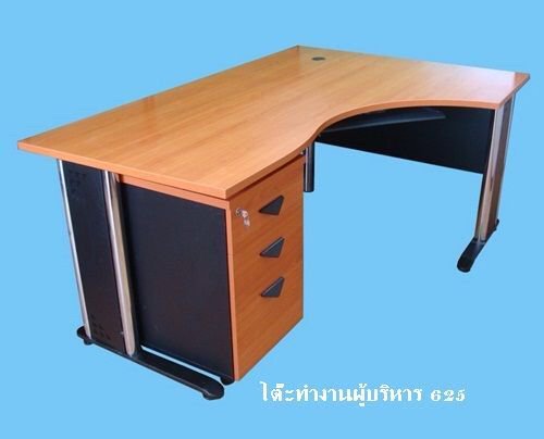 โต๊ะทำงานพร้อมตู้ลิ้นชัก เเบบที่ 2