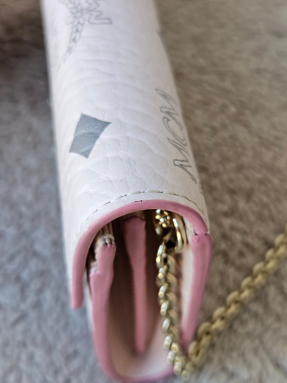 MCM Tracy Crossbody Wallet Pink