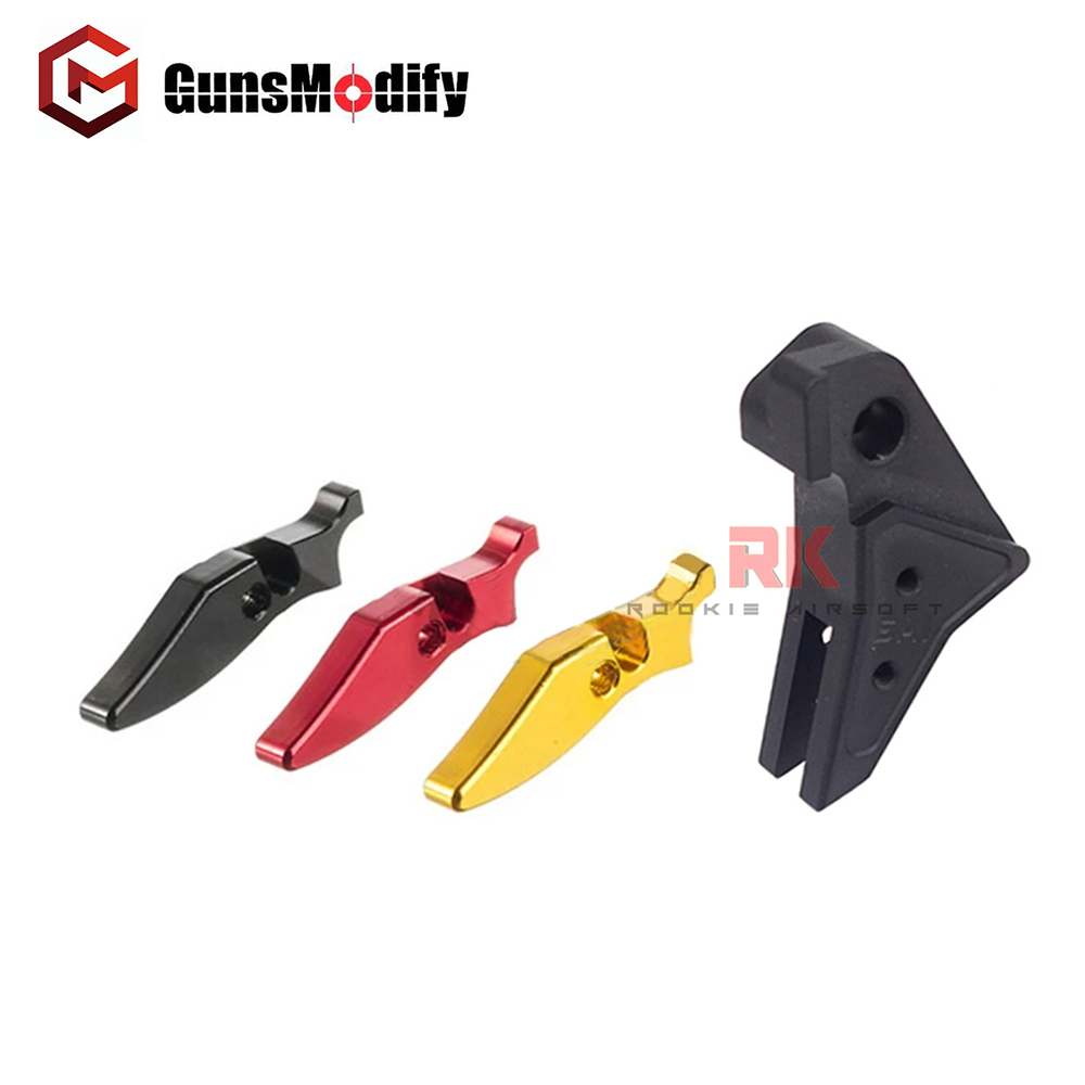 GunsModify SAI Flat Aluminum Adjustable Trigger Marui / WE G-Series (Black)