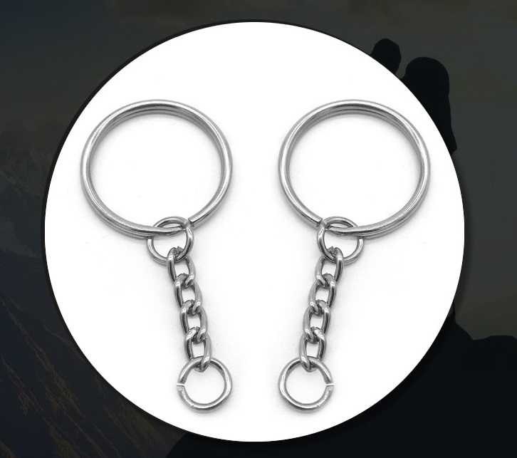 100ชิ้น, 500ชิ้น อะไหล่พวงกุญแจ พวงกุญแจ ห่วงพวงกุญแจ