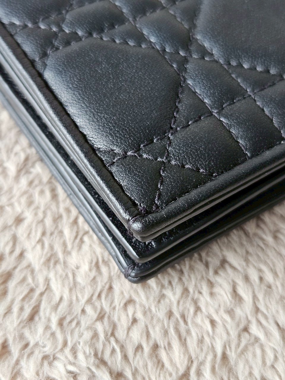Dior Lady Dior Medium Wallet Lambskin Black