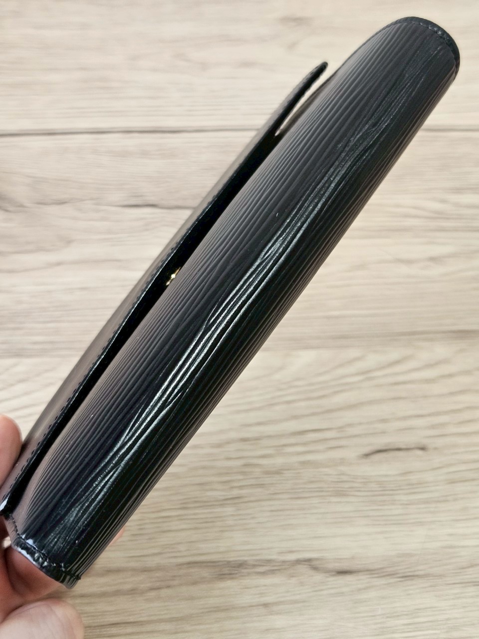 LV Epi Trifold Black Long Wallet