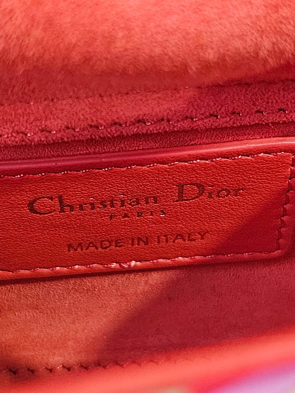 Lady Dior Micro Multicolor - Orange Gold Hardware