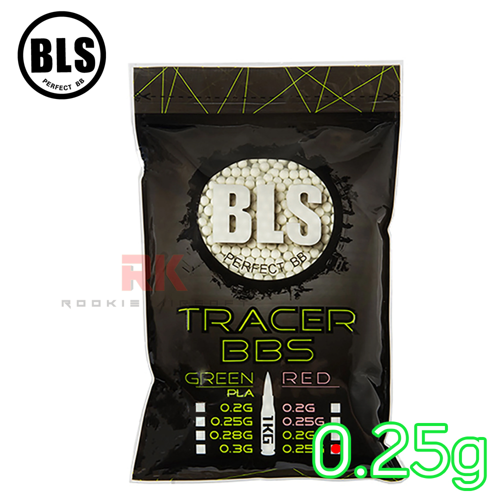 BLS Dark Knight Tracer BBs 0.25g 6mm (4,000 rds) - Green