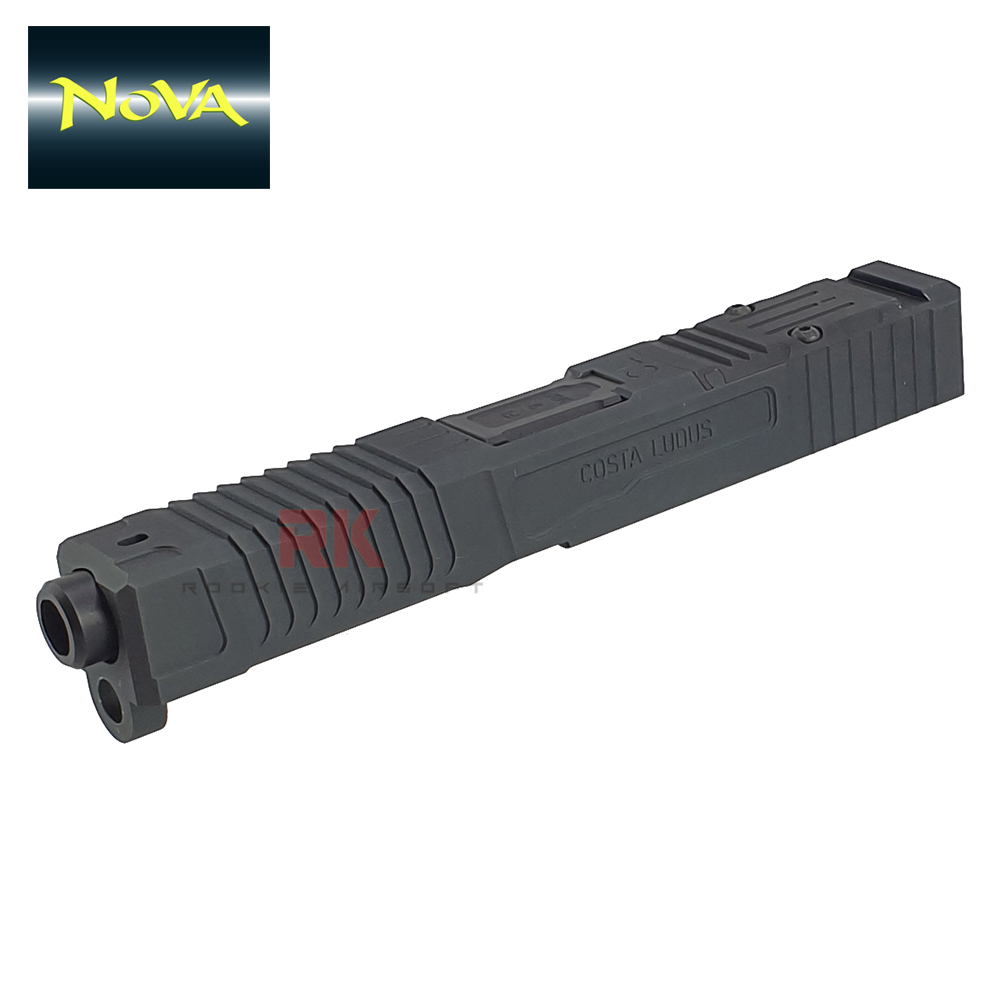NOVA CNC Aluminum Fowler MK1 Slide Kit for Marui G19 (Black)