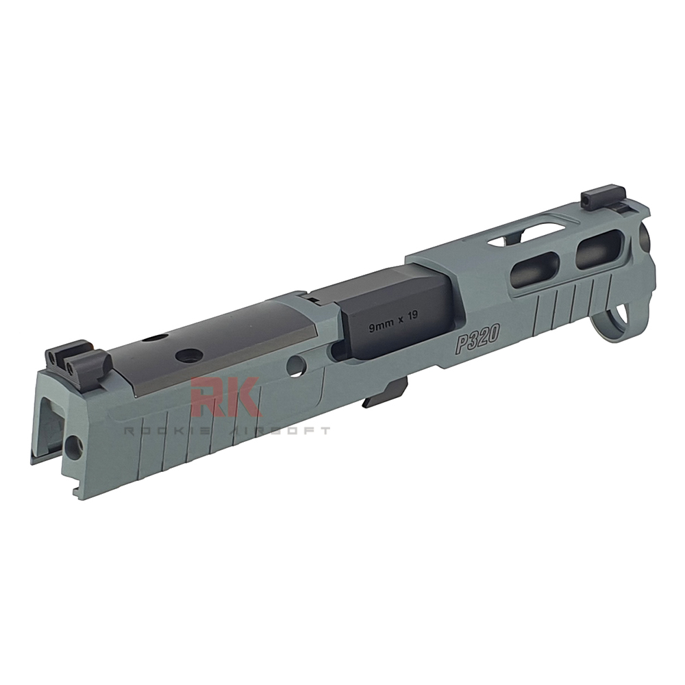 Bomber CNC Aluminum PRO-CUT (3.9 inch) Slide Kit for SIG AIR P320 M18 (Stainless Grey)