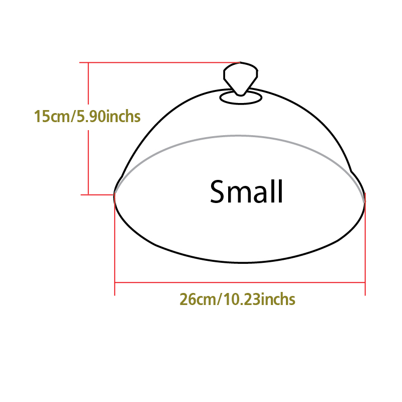 ฝาครอบ ถาดกลม ทรงโดม 26 ซม. หรือ 10.23 นิ้ว 1607-006